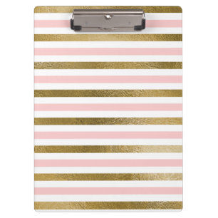 Porte-bloc Fille Blush Motif rose, blanc et or