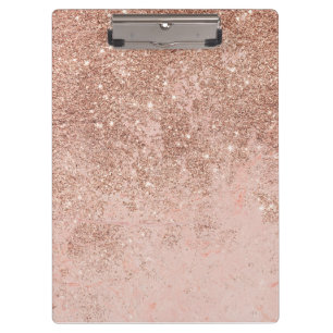 Porte-bloc Fille corail blush faux rose or parties scintillan