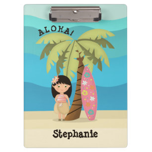 Porte-bloc Fille de surfer hawaïenne