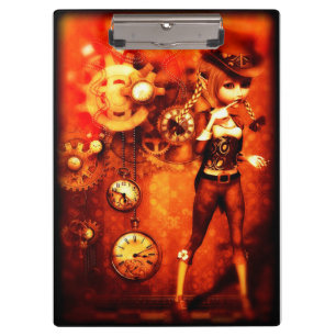 Porte-bloc Fille Steampunk