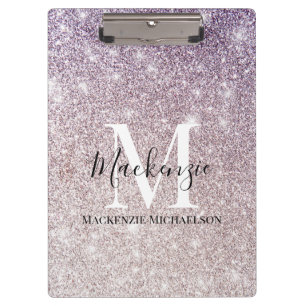 Porte-bloc Fille violet rose ombre Parties scintillant Nom du