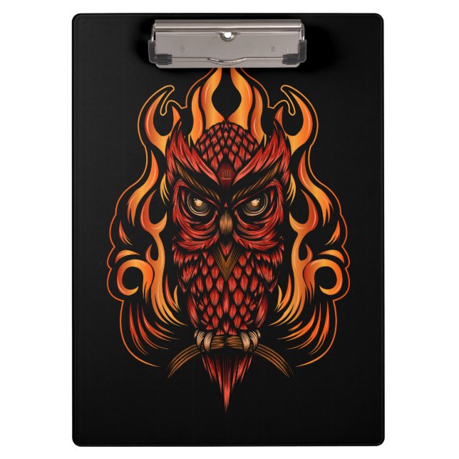 Porte-bloc Fire owl (Devant)