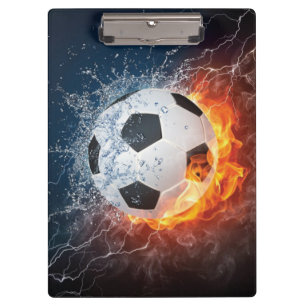 Porte-bloc Flamme Football/Balle de Football Jeu d'oreiller