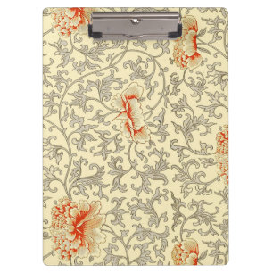 Porte-bloc Fleur botanique grise rose vintage