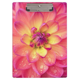 Porte-bloc Fleur de dahlia rose corail