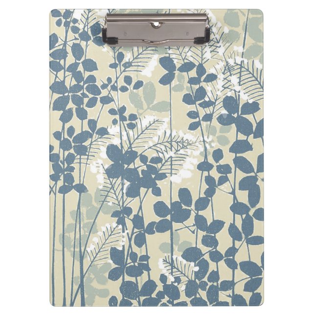 Porte-bloc Fleur de feuille bleue asiatique japonaise (Devant)