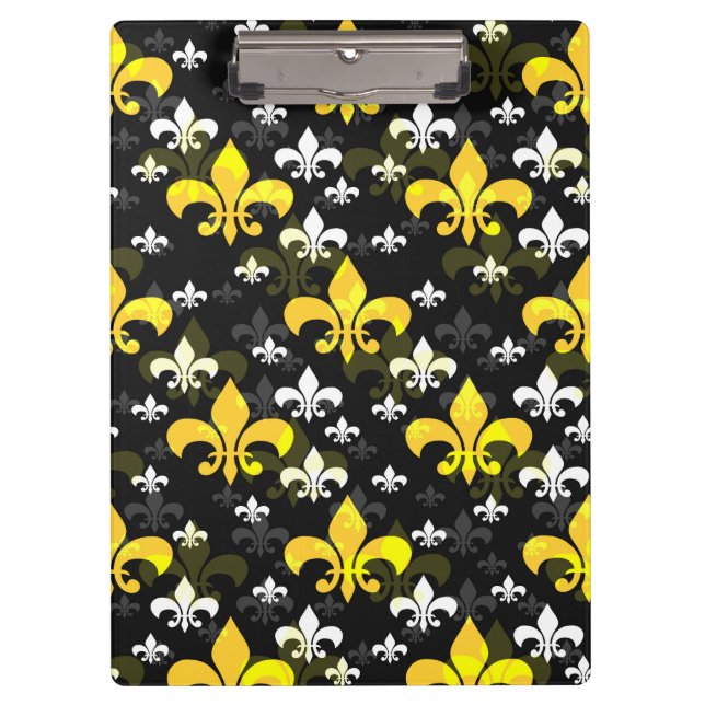 Porte-bloc Fleur De Lis Blanc Jaune (Devant)