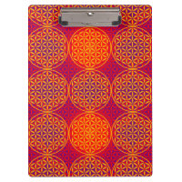 Fleur de vie - motif de timbre - rose orange