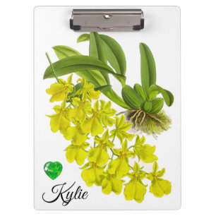 Porte-bloc Fleur d'orchidée jaune Porte - bloc personnalisé
