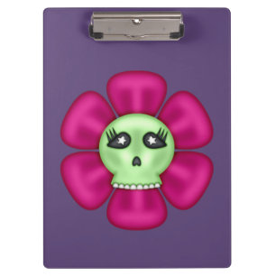 Porte-bloc Fleur du crâne zombie Cool