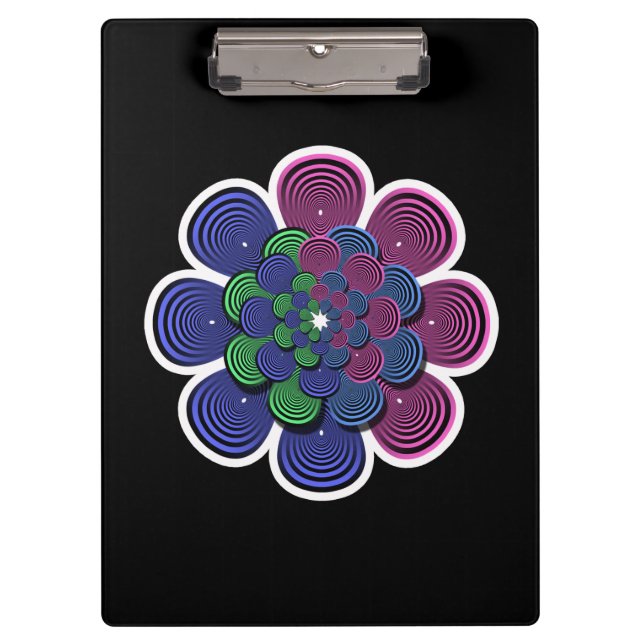 Porte-bloc Fleur fractale (Devant)