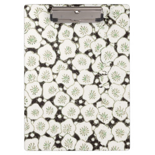 Porte-bloc Fleur japonaise vintage 1902 : Fleur noire et blan