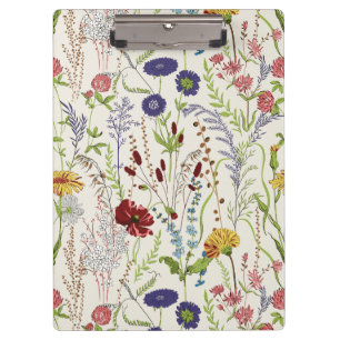 Porte-bloc Fleur sauvage de prairie dessinée à la main de sty