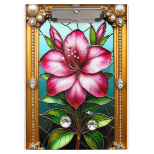 Porte-bloc Fleur Vibrante Encadrée avec Ornement