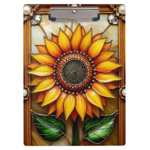 Porte-bloc Fleur Vibrante Encadrée avec Ornementation