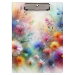 Porte-bloc Fleurs Abstraites dans le Style Aquarelle