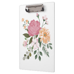 Porte-bloc Fleurs aquarelle