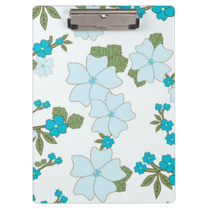 Porte-bloc Fleurs Bleues, Motif Floral, Motif De Fleurs