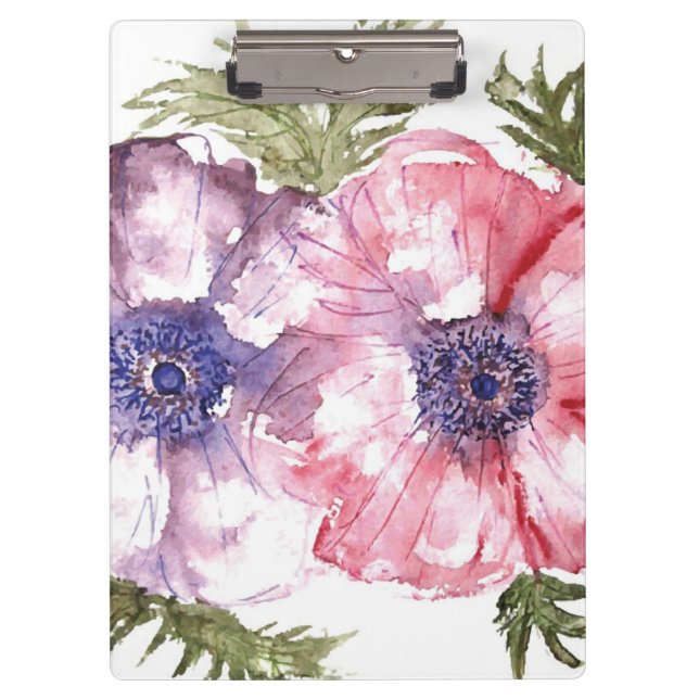 Porte-bloc Fleurs d'aquarelle (Devant)