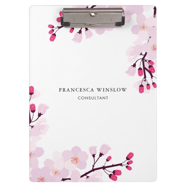 Porte-bloc Fleurs de cerisier Whimsical Personnalisées (Devant)