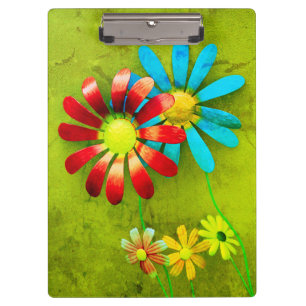 Porte-bloc Fleurs de jardin en métal rustique