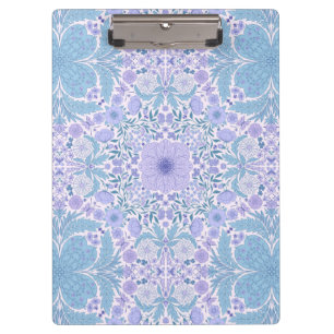 Porte-bloc Fleurs de jardin rétro en bleu et violet