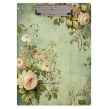 Fleurs de rose de découpage de verdure vintage