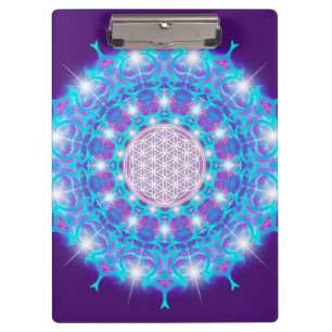 Porte-bloc FLEURS DE VIE/Blume des Lebens Stars Mandala