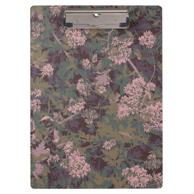 Porte-bloc Fleurs, feuilles, et camouflage (Devant)