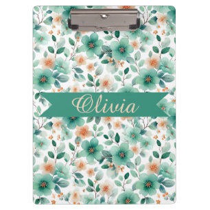 Porte-bloc Fleurs personnalisées de printemps vintage vert