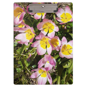 Porte-bloc Fleurs roses et jaunes