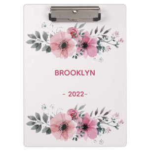 Porte-bloc Fleurs roses modernes