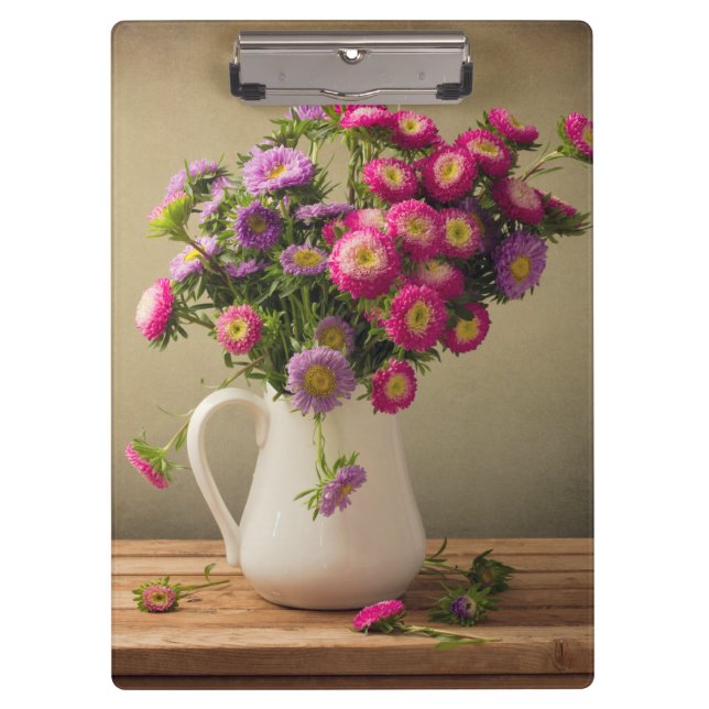 Porte-bloc Fleurs sauvages dans une carte à clip Vase (Devant)