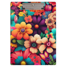 Fleurs vintages colorées et vives