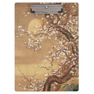 Porte-bloc Fleurs vintages de prunes japonaises au clair de l