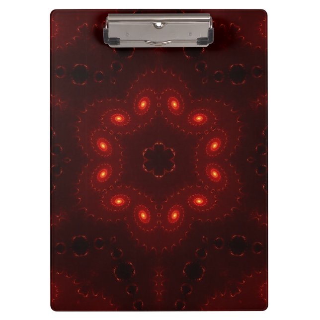 Porte-bloc Flocon de neige rouge foncé en Bourgogne gothique (Devant)