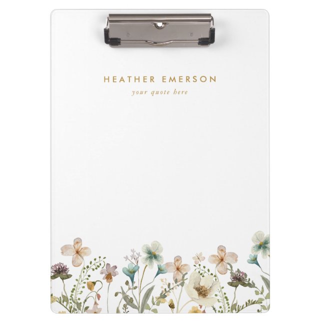 Porte-bloc floral aquarelle (Devant)