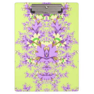 Porte-bloc FLORAL ~ Mauve, Jaune et Vert design