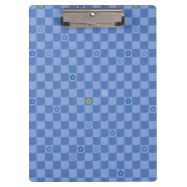 Porte-bloc Flower Checkered Pattern No. 01 - Light Blue