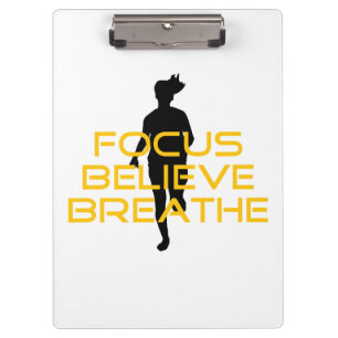 Porte-bloc Focus Croire Respirer Jaune Courir Fitness