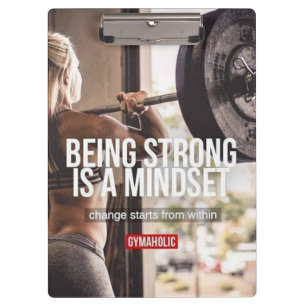 Porte-bloc Forte mentalité - Fitness des femmes Inspirationne