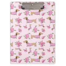 Fournitures de bureau Dachshund - Rose Floral