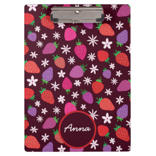 Porte-bloc Fraise Rose Rouge Violet Avec Fleurs 