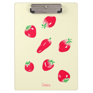 Porte-bloc Fraises rouges juteuses (beige)