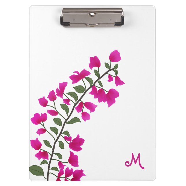 Porte-bloc Fuchsia Bougainvillea rose Porte - bloc de monogra (Devant)