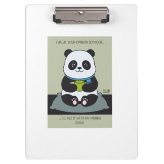 Porte-bloc Funny Custom Sarcastic Panda Opinion Coworker Gift