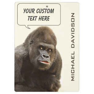 Porte-bloc Funny Gorilla porte - bloc monogramme personnalisé