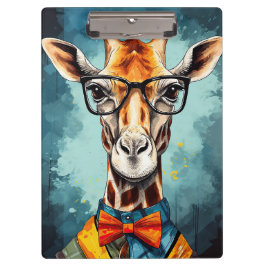 Porte-bloc Funny Hipster Giraffe Zoo Animaux Faune Urbain