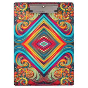 Porte-bloc Fusion de vague de couleur – Art de tourbillon abs