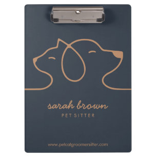 Porte-bloc Garde d'animaux de compagnie Chien Chat Marron Nav